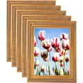 thumbnail image 1 of ArtToFrames 8" x 24" Wide Gold with Green Tones Picture Frame, 8x24 inch Gold Wood Poster Frame (WOM-5078), 5 Pack, 1 of 6