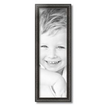 ArtToFrames 8" x 25" Antique Black Picture Frame, 8x25 inch Black Wood Poster Frame (WOM-5106)