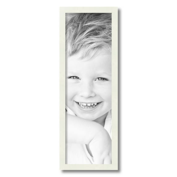 ArtToFrames 8" x 25" White Picture Frame, 8x25 inch White Wood Poster Frame (WOM-5138)