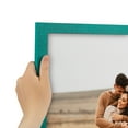 thumbnail image 1 of ArtToFrames 8" x 26" Aqua Picture Frame, 8x26 inch Green Wood Poster Frame (WOM-5186),  Pack, 1 of 7