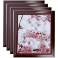 thumbnail image 1 of ArtToFrames 8" x 26" Matte Mahogany with Gold Accent Diploma Picture Frame, 8x26 inch Brown Wood Poster Frame (WOM-5109), 4 Pack, 1 of 6
