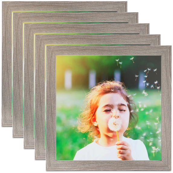 ArtToFrames 8" x 27" Gray Oak Picture Frame, 8x27 inch Brown MDF Poster Frame (WOM-4300), 5 Pack