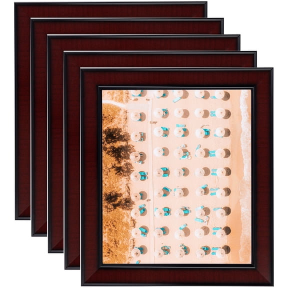 ArtToFrames 8" x 27" Honors Mahogany Picture Frame, 8x27 inch Brown Wood Poster Frame (WOM-5155), 5 Pack