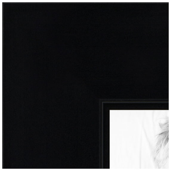 ArtToFrames 8" x 27" Satin Black Step Lip Picture Frame, 8x27 inch Black Wood Poster Frame (WOM-1452)