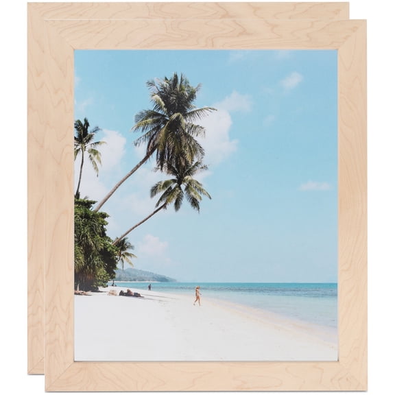 ArtToFrames 8" x 28" Hard Maple Picture Frame, 8x28 inch Brown MDF Poster Frame (WOM-4847), 2 Pack