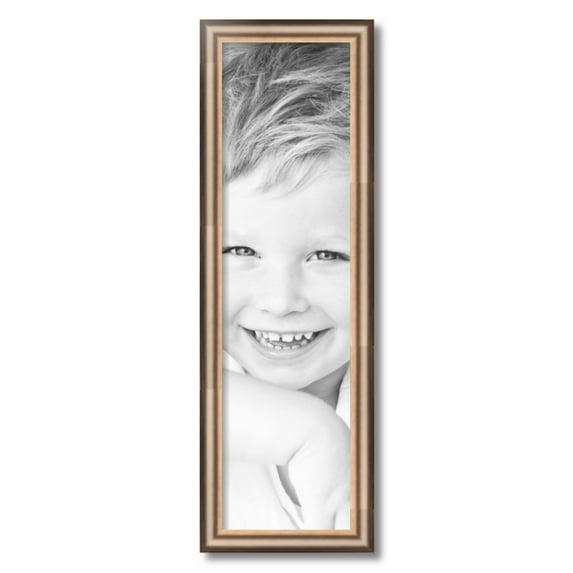 ArtToFrames 8" x 29" Anique Silver Picture Frame, 8x29 inch Silver Wood Poster Frame (WOM-4964)