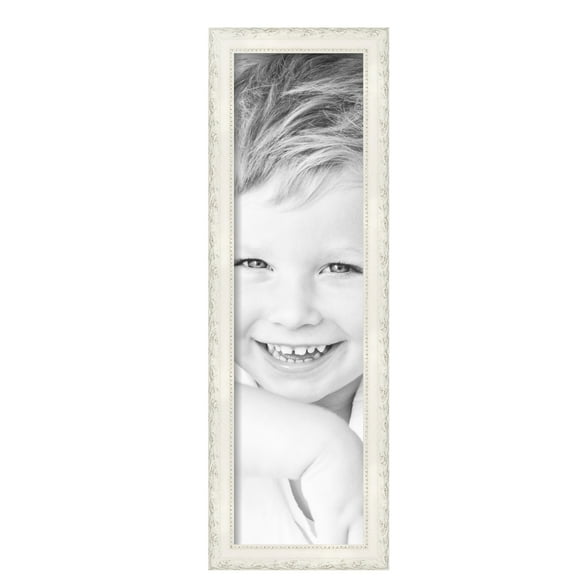 ArtToFrames 8" x 29" Classic White Picture Frame, 8x29 inch White Wood Poster Frame (WOM-5004), Pack