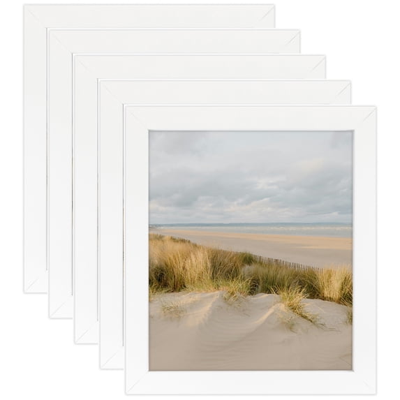 ArtToFrames 8" x 31" White Picture Frame, 8x31 inch White MDF Poster Frame (WOM-3930), 5 Pack