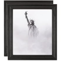 ArtToFrames 8" x 32" Colonial Onyx Picture Frame, 8x32 inch Black MDF Poster Frame (WOM-4386), 2 Pack