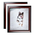 thumbnail image 1 of ArtToFrames 8" x 32" Honors Mahogany with Black Picture Frame, 8x32 inch Brown Wood Poster Frame (WOM-5154), 2 Pack, 1 of 6