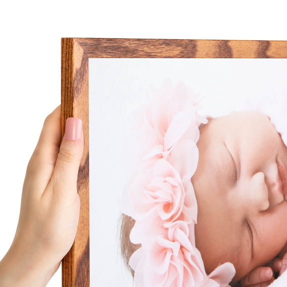 ArtToFrames 8" x 35" Honey Picture Frame, 8x35 inch Brown Wood Poster Frame (WOM-4214), Pack