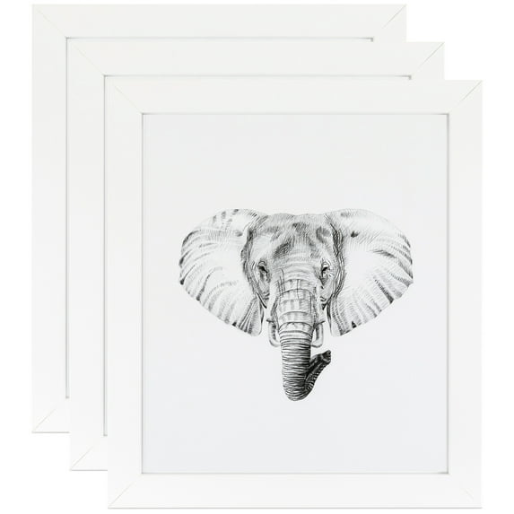 ArtToFrames 8" x 35" White Picture Frame, 8x35 inch White MDF Poster Frame (WOM-3966), 3 Pack