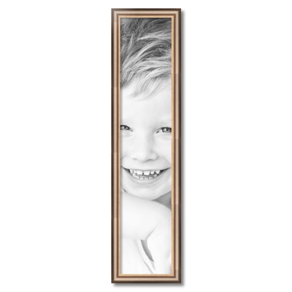ArtToFrames 8" x 38" Anique Silver Picture Frame, 8x38 inch Silver Wood Poster Frame (WOM-4964)
