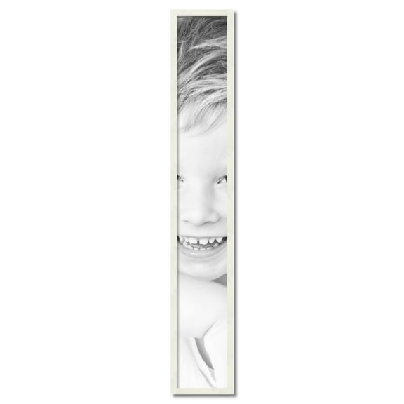 ArtToFrames 8" x 56" White Picture Frame, 8x56 inch White Wood Poster Frame (WOM-5140)
