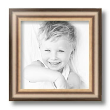 ArtToFrames 8" x 8" Anique Silver Picture Frame, 8x8 inch Silver Wood Poster Frame (WOM-4964)