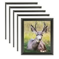 thumbnail image 1 of ArtToFrames 8" x 8" Antique Black Picture Frame, 8x8 inch Black Wood Poster Frame (WOM-5106), 5 Pack, 1 of 6