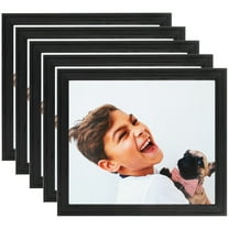 ArtToFrames 8" x 8" Black Picture Frame, 8x8 inch Black Wood Poster Frame (WOM-4107), 5 Pack