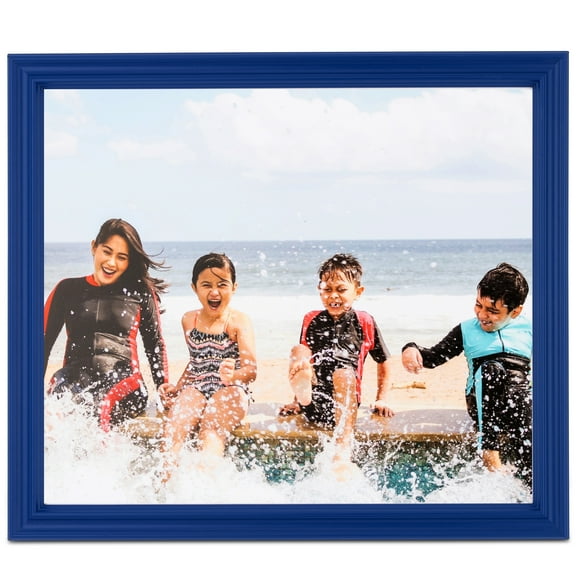 ArtToFrames 8" x 8" Blue Picture Frame, 8x8 inch Blue Wood Poster Frame (WOM-4158), 1 Pack