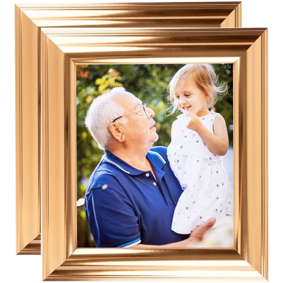 ArtToFrames 8" x 8" Bronze Picture Frame, 8x8 inch Multi Wood Poster Frame (WOM-5026), 2 Pack