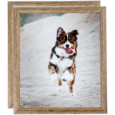 ArtToFrames 8" x 8" Brown Picture Frame, 8x8 inch Brown Wood Poster Frame (WOM-4717), 2 Pack