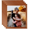thumbnail image 1 of ArtToFrames 8" x 8" Honey Picture Frame, 8x8 inch Brown Wood Poster Frame (WOM-4093), 4 Pack, 1 of 6