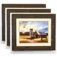 thumbnail image 1 of ArtToFrames 8" x 8" Real Reclaimed Brown Barnwood Picture Frame, 8x8 inch Brown Wood Poster Frame (WOM-4816), 3 Pack, 1 of 8
