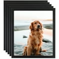 thumbnail image 1 of ArtToFrames 8" x 8" Satin Black Short Picture Frame, 8x8 inch Black Wood Poster Frame (WOM-1416), 5 Pack, 1 of 7