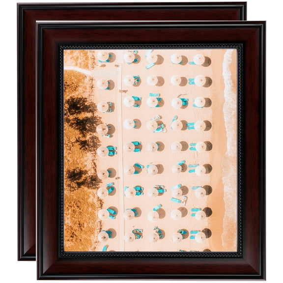 ArtToFrames 8" x 8" Traditional Mahogany Picture Frame, 8x8 inch Multi Wood Poster Frame (WOM-5159), 2 Pack