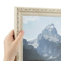 ArtToFrames 8" x 8" White Wash Picture Frame, 8x8 inch White Wood Poster Frame (WOM-4906)