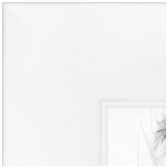 ArtToFrames 8" x 9" Contemporary White with Lip Picture Frame, 8x9 inch White Wood Poster Frame (WOM-2032)