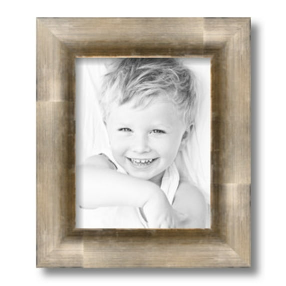 ArtToFrames 8x10" Antique Silver Picture Frame, Silver Wood Poster Frame, with Regular Glass and 2 (FBPL-4944)