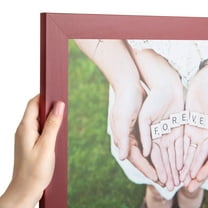 ArtToFrames 8x10 Inch Red Picture Frame, This Red Wood Poster Frame is Great for Your Art or Photos, Comes with Regular Glass (4119)