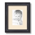 thumbnail image 1 of ArtToFrames 8x10" Matted Picture Frame with 4x6" Single Mat Photo Opening Framed in 1.25" Black Stain on Solid Red Oak and 2" Alabaster Mat (FWM-4083-8x10), 1 of 8