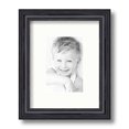 thumbnail image 1 of ArtToFrames 8x10 Matted Picture Frame with 4x6 Single Mat Photo Opening Framed in 1.25 Black Stain on Solid Red Oak and 2 Fabric White Mat (FWM-4083-8x10), 1 of 8