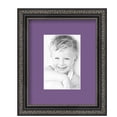 thumbnail image 1 of ArtToFrames 8x10" Matted Picture Frame with 4x6" Single Mat Photo Opening Framed in 1.25" Antique Black and 2" Grape Mat (FWM-5106-8x10), 1 of 7