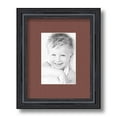 thumbnail image 1 of ArtToFrames 8x10" Matted Picture Frame with 4x6" Single Mat Photo Opening Framed in 1.25" Black Stain on Solid Red Oak and 2" Brique Mat (FWM-4083-8x10), 1 of 8