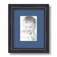 thumbnail image 1 of ArtToFrames 8x10" Matted Picture Frame with 4x6" Single Mat Photo Opening Framed in 1.25" Black Stain on Solid Red Oak and 2" Royal Mat (FWM-4083-8x10), 1 of 8