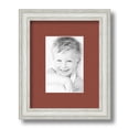 thumbnail image 1 of ArtToFrames 8x10 Matted Picture Frame with 4x6 Single Mat Photo Opening Framed in 1.25 Off White Wash on Ash and 2 Cognac Mat (FWM-4098-8x10), 1 of 8