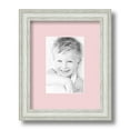 thumbnail image 1 of ArtToFrames 8x10 Matted Picture Frame with 4x6 Single Mat Photo Opening Framed in 1.25 Off White Wash on Ash and 2 Hollyhock Mat (FWM-4098-8x10), 1 of 8