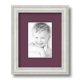 thumbnail image 1 of ArtToFrames 8x10" Matted Picture Frame with 4x6" Single Mat Photo Opening Framed in 1.25" Off White Wash on Ash and 2" Ruby Mat (FWM-4098-8x10), 1 of 8