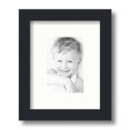 thumbnail image 1 of ArtToFrames 8x10 Matted Picture Frame with 4x6 Single Mat Photo Opening Framed in 1.25 Satin Black and 2 Fabric White Mat (FWM-3926-8x10), 1 of 8