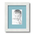 thumbnail image 1 of ArtToFrames 8x10 Matted Picture Frame with 4x6 Single Mat Photo Opening Framed in 1.25 Satin White Frame and 2 French Blue Mat (FWM-3966-8x10), 1 of 8