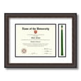 thumbnail image 1 of ArtToFrames 8x10 inch Diploma Frame with 1.5x8 Tassel Opening - Framed in Grey and Black Frame with Black and Gold Mats, Comes with Regular Glass and Sawtooth Hanger (D-T-4448-8x10), 1 of 4