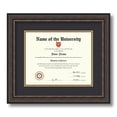 thumbnail image 1 of ArtToFrames 8x10 inch Diploma Frame - Framed in Grey and Black Frame with Black and Gold Mats, Comes with Regular Glass and Sawtooth Hanger for Wall Hanging (D-4448-8x10), 1 of 4