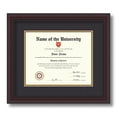 thumbnail image 1 of ArtToFrames 8x10 inch Diploma Frame - Framed in Traditional Cherry with Steps with Black and Gold Mats, Comes with Regular Glass and Sawtooth Hanger for Wall Hanging (D-4165-8x10), 1 of 4