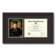 thumbnail image 1 of ArtToFrames 8x10 inch Diploma Frame with  Tassel Opening - Framed in Traditional Cherry with Steps with Black and Gold Mats, Comes with Regular Plexi Glass and Sawtooth Hanger (D-T-4165-8x10), 1 of 4