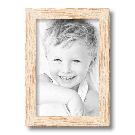 ArtToFrames 8x12 Inch Knotty Pines Pecan with White Wash Picture Frame, This White Wood Poster Frame is Great for Your Art or Photos, Comes with Regular Glass (4771)
