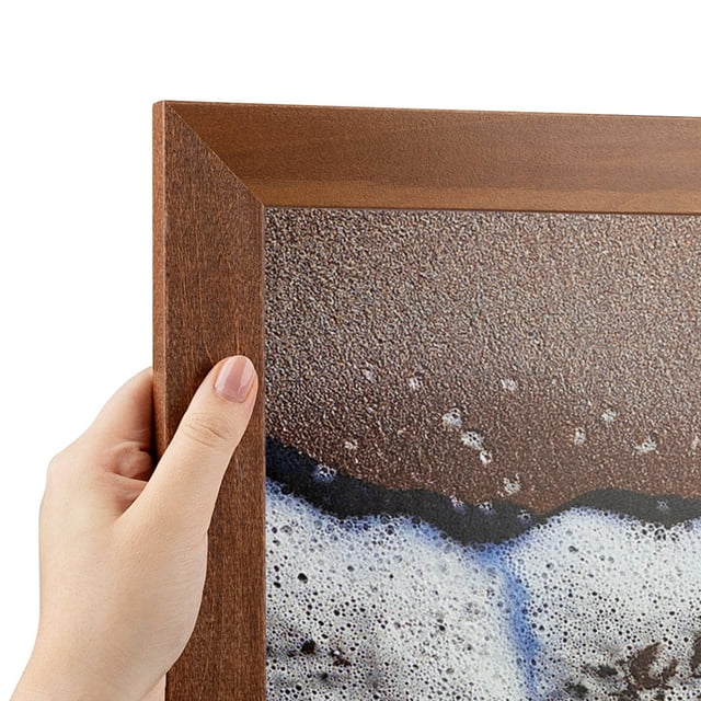ArtToFrames 8x12 Inch Walnut Picture Frame, This Brown Wood Poster Frame is Great for Your Art or Photos, Comes with Regular Glass (4296)