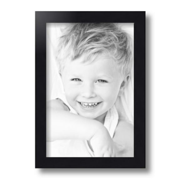 ArtToFrames 8x12 inch Satin Black Picture Frame, Black 8" x 12" Wood Poster Frame (WOM-4654) 1234
