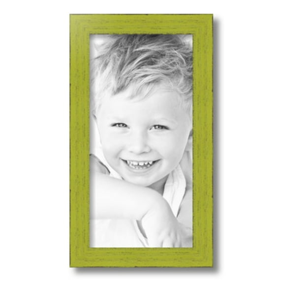 ArtToFrames 8x16" Modern Green Picture Frame, Green Wood Poster Frame, with Regular Glass and 2 (FBPL-4589)